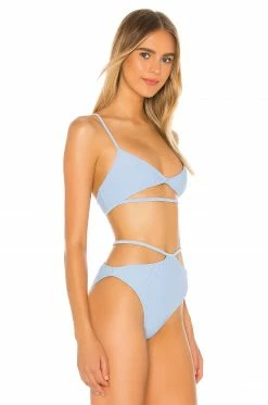 Flash Sale 🤩 Camila Coelho 🩱 Swimsuits & Cover-Ups Camila Coelho Marina Top In Aqua 😀 -Camila Coelho Sales COEL WX24 V2
