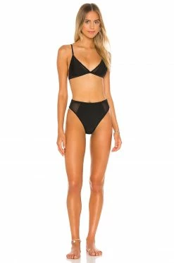 Hot Sale 💯 Camila Coelho 🩱 Swimsuits & Cover-Ups Camila Coelho Micaela High Waist Bottom In Black 😀 -Camila Coelho Sales COEL WX34 V4