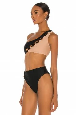 Promo 🧨 Camila Coelho 🩱 Swimsuits & Cover-Ups Camila Coelho Andres Top In Black & Nude 👍 -Camila Coelho Sales COEL WX46 V3
