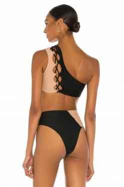Promo 🧨 Camila Coelho 🩱 Swimsuits & Cover-Ups Camila Coelho Andres Top In Black & Nude 👍 -Camila Coelho Sales COEL WX46 V4