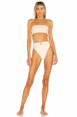 Best Sale ⭐ Camila Coelho 🩱 Swimsuits & Cover-Ups Camila Coelho Catarina High Waist Bottom In Creme 🔥 -Camila Coelho Sales COEL WX53 V4