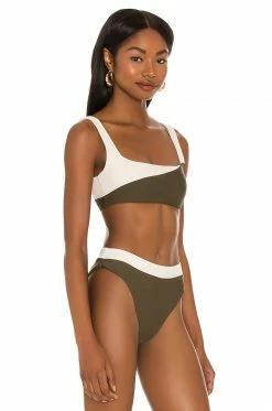 Brand new 🎉 Camila Coelho 🩱 Swimsuits & Cover-Ups Camila Coelho Santos Top In Ivory & Sage 🔥 -Camila Coelho Sales COEL WX68 V2