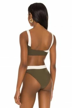 Brand new 🎉 Camila Coelho 🩱 Swimsuits & Cover-Ups Camila Coelho Santos Top In Ivory & Sage 🔥 -Camila Coelho Sales COEL WX68 V3