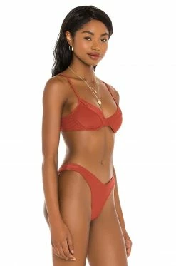 Deals 🌟 Camila Coelho 🩱 Swimsuits & Cover-Ups Camila Coelho Harbor Top In Rust ✨ -Camila Coelho Sales COEL WX84 V2