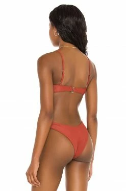 Deals 🌟 Camila Coelho 🩱 Swimsuits & Cover-Ups Camila Coelho Harbor Top In Rust ✨ -Camila Coelho Sales COEL WX84 V3