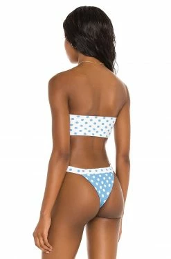 Outlet 🔥 Camila Coelho 🩱 Swimsuits & Cover-Ups Camila Coelho Andressa Top In Blue Dot 😀 -Camila Coelho Sales COEL WX86 V3