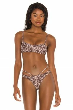 Hot Sale 🎉 Camila Coelho 🩱 Swimsuits & Cover-Ups Camila Coelho Lorena Top In Natural Leopard 😉
