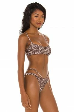 Hot Sale 🎉 Camila Coelho 🩱 Swimsuits & Cover-Ups Camila Coelho Lorena Top In Natural Leopard 😉 -Camila Coelho Sales COEL WX95 V2
