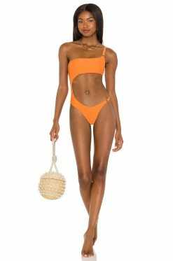 Deals 🎉 Camila Coelho 🩱 Swimsuits & Cover-Ups Camila Coelho Cilia One Piece In Rustic Orange 🔥